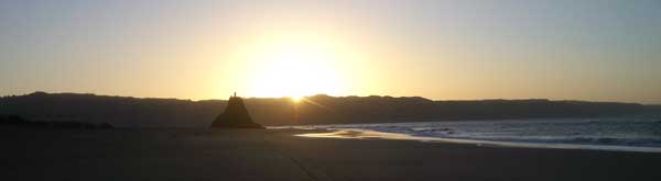 Beach sunrise west coast