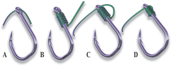 Snell a hook the easy way. How to tie a snell knot with braid. Done by  Fishing Louisiana 