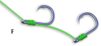 fishing hook knots illustrated