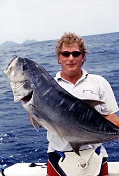 Giant trevally caught at the Islands