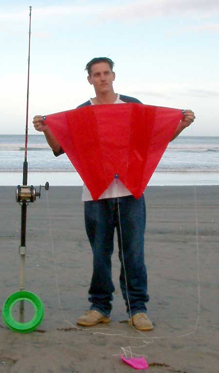 Pocket sled fishing kites