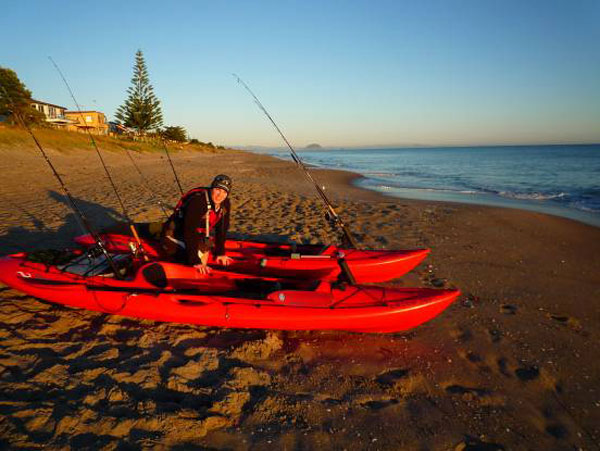 Kayak Fishing, launching the kayaks