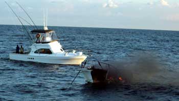 boat burning