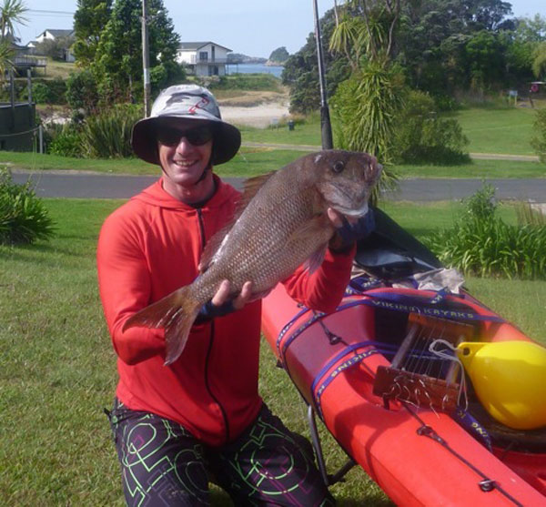 Kayak longline fishing at Coromandel